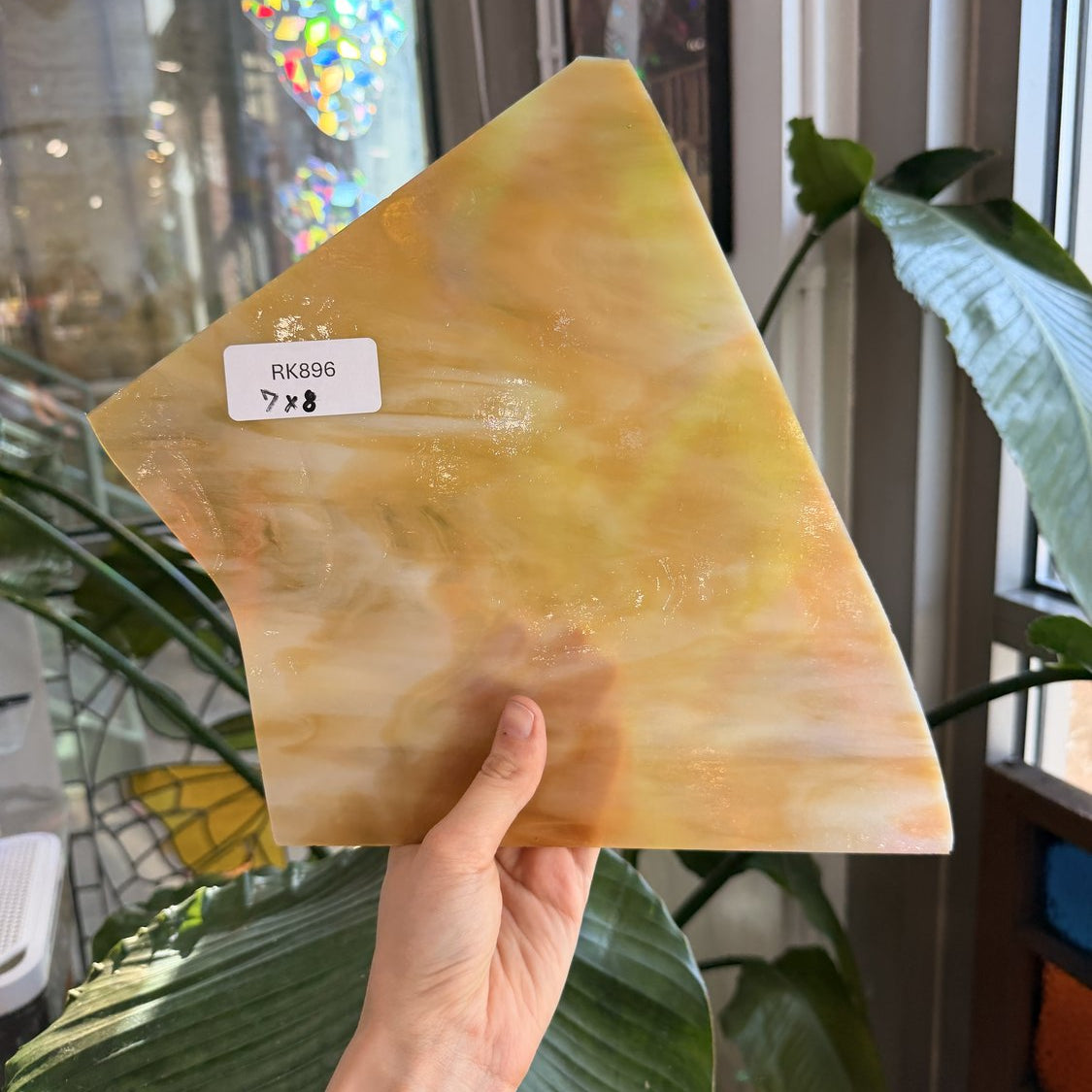 White Amber Opal Mixed Kokomo Sheet Glass Kokomo Glass Default Title