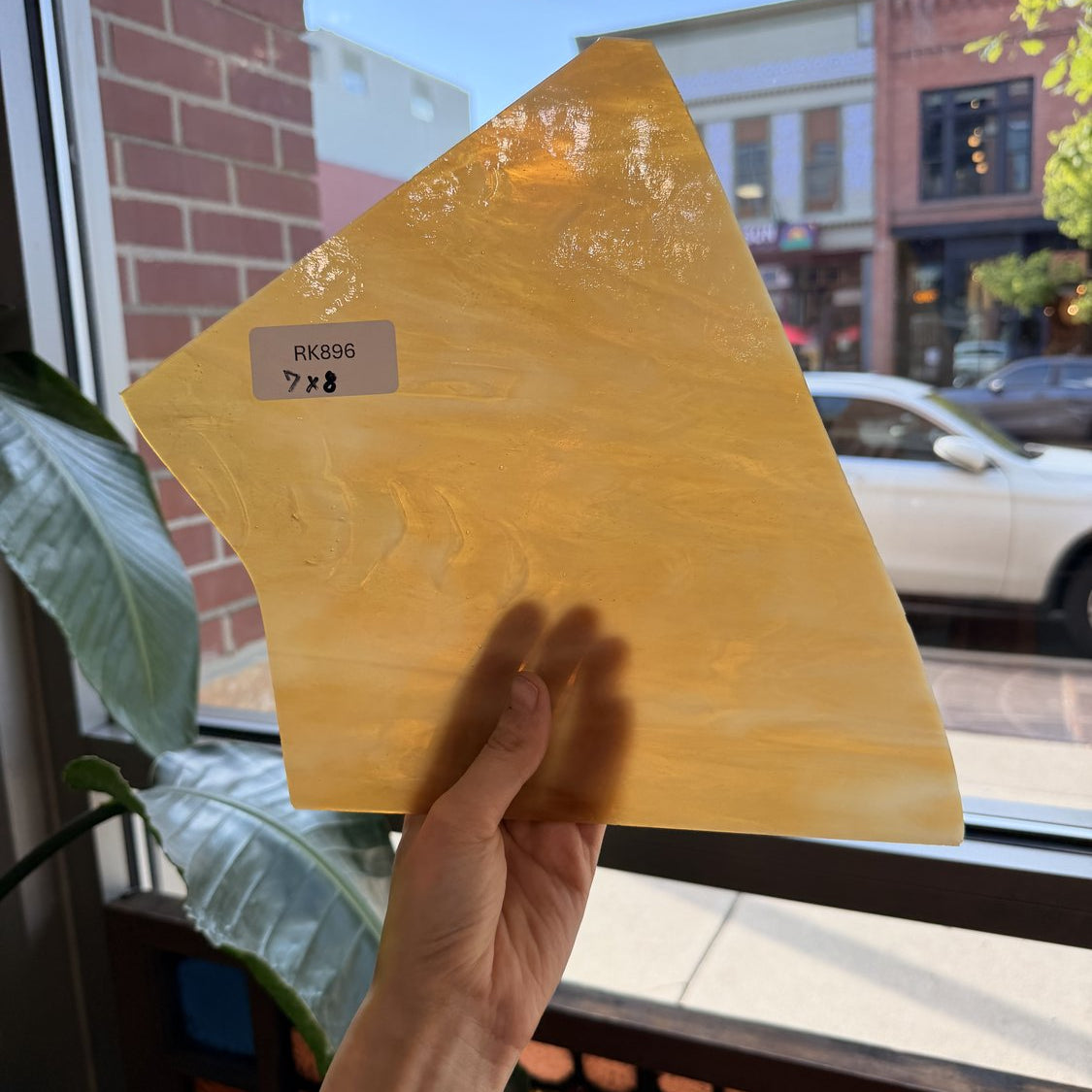 White Amber Opal Mixed Kokomo Sheet Glass Kokomo Glass