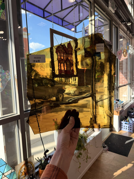 Brown Vintage Moutblown English Glass
