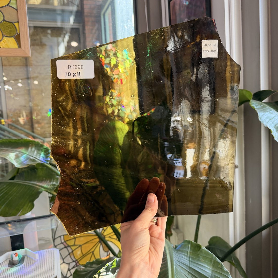 Brown Vintage Moutblown English Glass