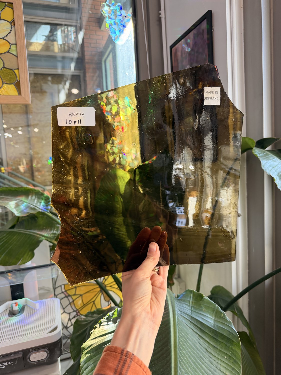 Brown Vintage Moutblown English Glass