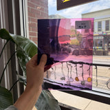 COGW x Lamberts Pink Purple Clear Wispy Mix Sheet Glass Lamberts Glass