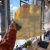 Yellow Milky Vintage Chicago Art Glass Sheet Glass Colorado Glassworks