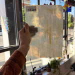 Tan Wispy Mixed Vintage Armstrong Sheet Glass Armstrong Glass