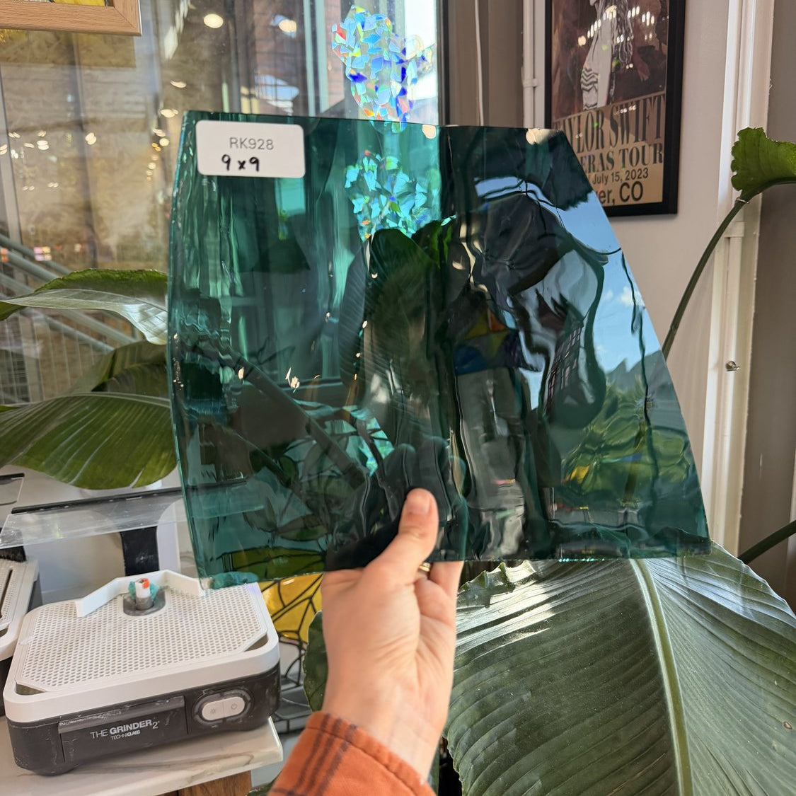Teal Mouthblown Fremont Transparent Sheet Glass Fremont Glass Default Title