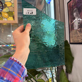 Vintage Transparent Teal Bullseye Sheet Glass – RK936