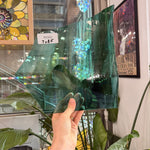Green Blue Wispy Mixed Lamberts Mouthblown Sheet Glass