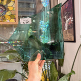 Green Blue Wispy Mixed Lamberts Mouthblown Sheet Glass