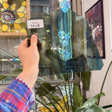 Teal Yellow Mixed Wispy English Mouthblown Sheet Glass – RK944