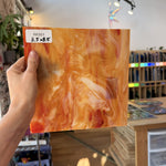 Orange Yellow White Wispy Vintage Rare Armstrong Sheet Glass