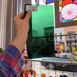 Transparent Mouthblown Emerald Green Flash Glass on Clear Sheet Glass – RK952