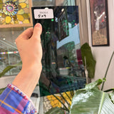 Transparent Mouthblown Emerald Green Flash Glass on Clear Sheet Glass – RK954