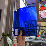 Blue Mixed Wispy Mouthblown Sheet Glass