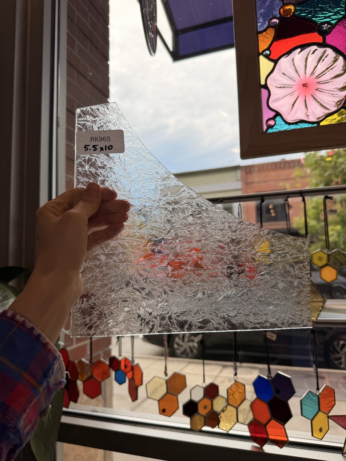 Clear Transparent Textured Glue Chip Sheet Glass