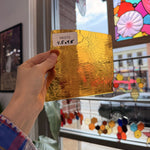 Mini Slice Amber Vintage Mouthblown Crackle – RK970