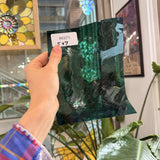 Dark Green Emerald on Clear Flashed sheet Glass