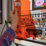Neon Orange Transparent Mouth Blown Sheet Glass – RK986