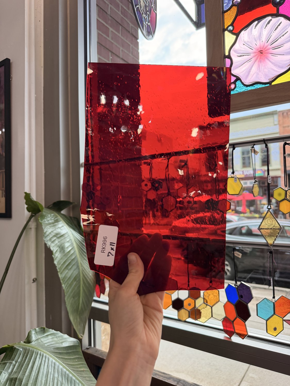 Neon Orange Transparent Mouth Blown Sheet Glass – RK986