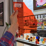 Neon Orange Transparent Mouth Blown Sheet Glass – RK987