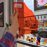 Neon Orange Transparent Mouth Blown Sheet Glass – RK987