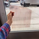 Light Pink Vintage Rare Transparent Textured Optimum Sheet Glass