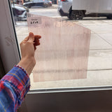 Light Pink Vintage Rare Transparent Textured Optimum Sheet Glass