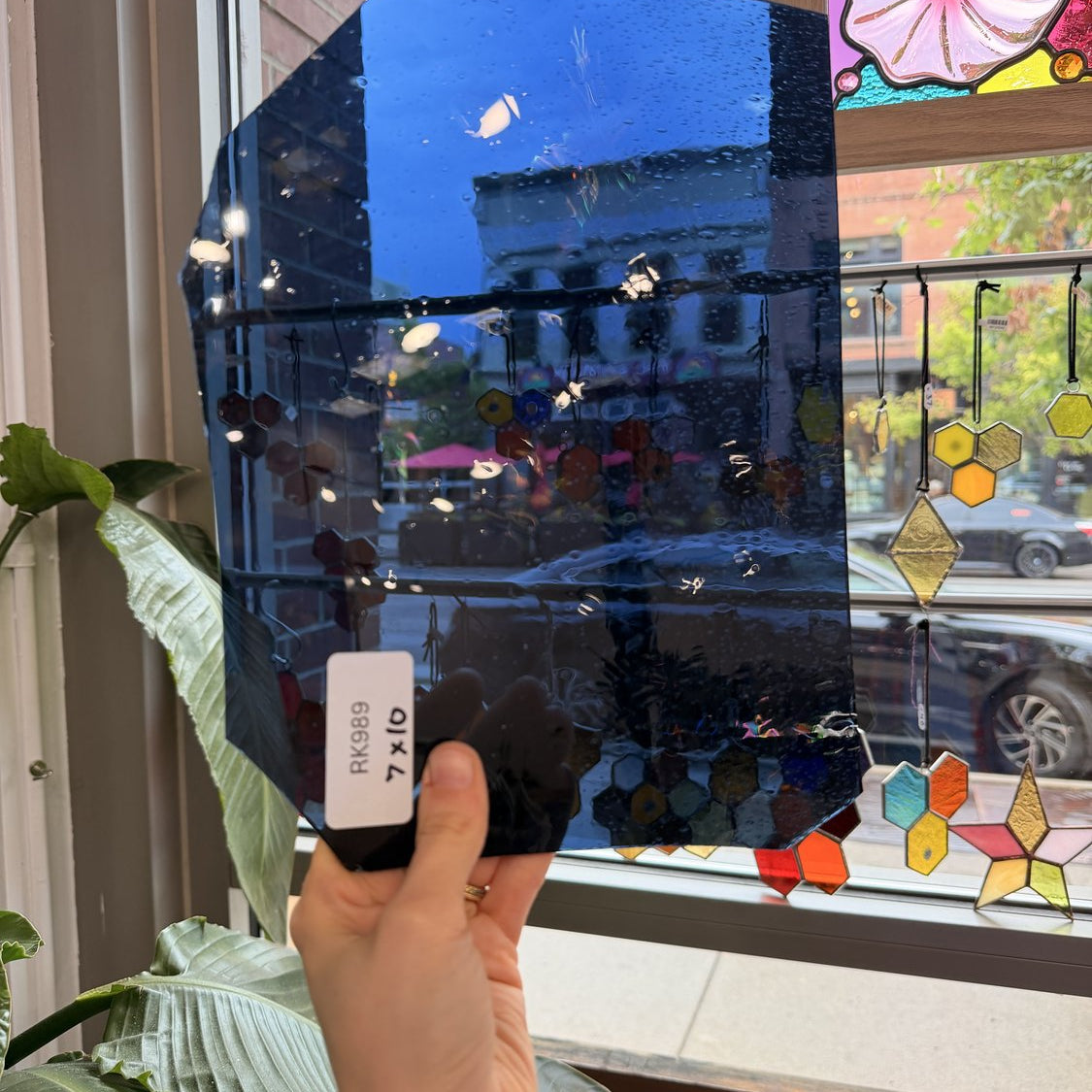 Midnight Dark Blue Mouthblown Handmade Sheet Glass