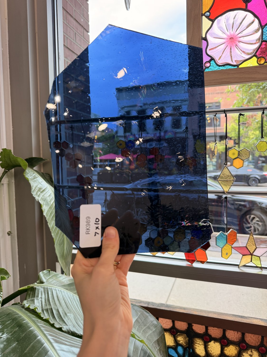 Midnight Dark Blue Mouthblown Handmade Sheet Glass