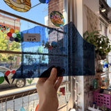 Steel Gray Blue Mouthblown Desag Sheet Glass