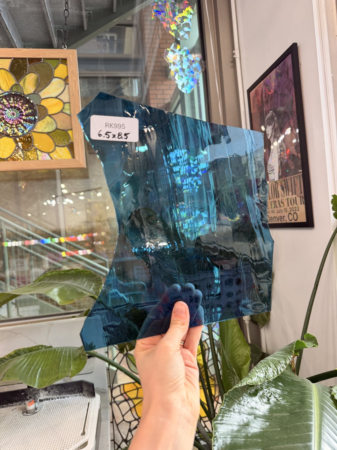 Medium Blue Mouthblown Sheet Glass – RK995
