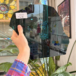 Dark Teal Mouth Blown Transparent Lamberts Sheet Glass