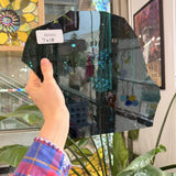 Dark Teal Mouth Blown Transparent Lamberts Sheet Glass