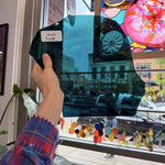 Dark Teal Mouth Blown Transparent Lamberts Sheet Glass