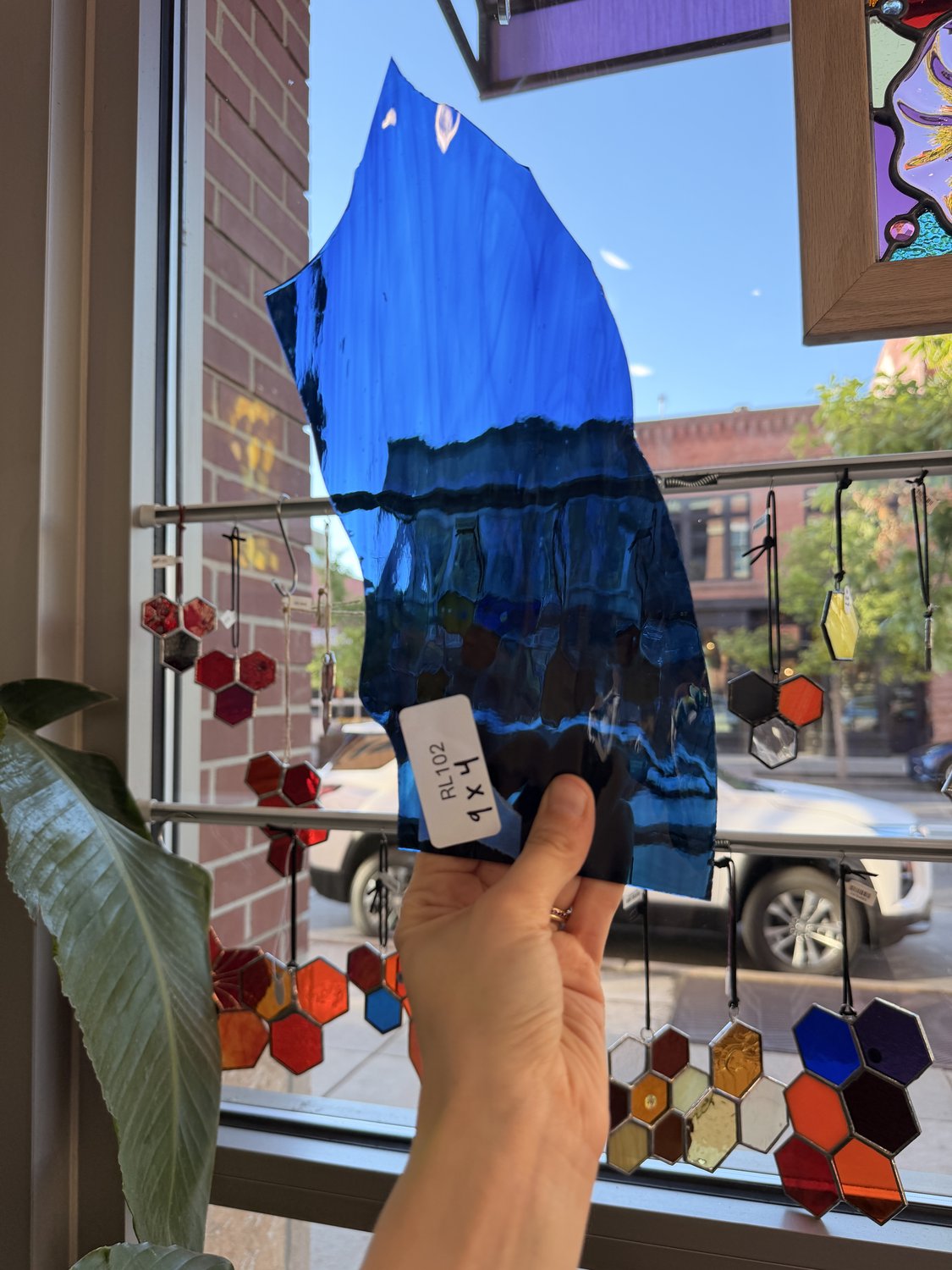 Dark Blue Mixed Waterglass Sheet Glass