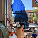 Dark Blue Mixed Waterglass Sheet Glass