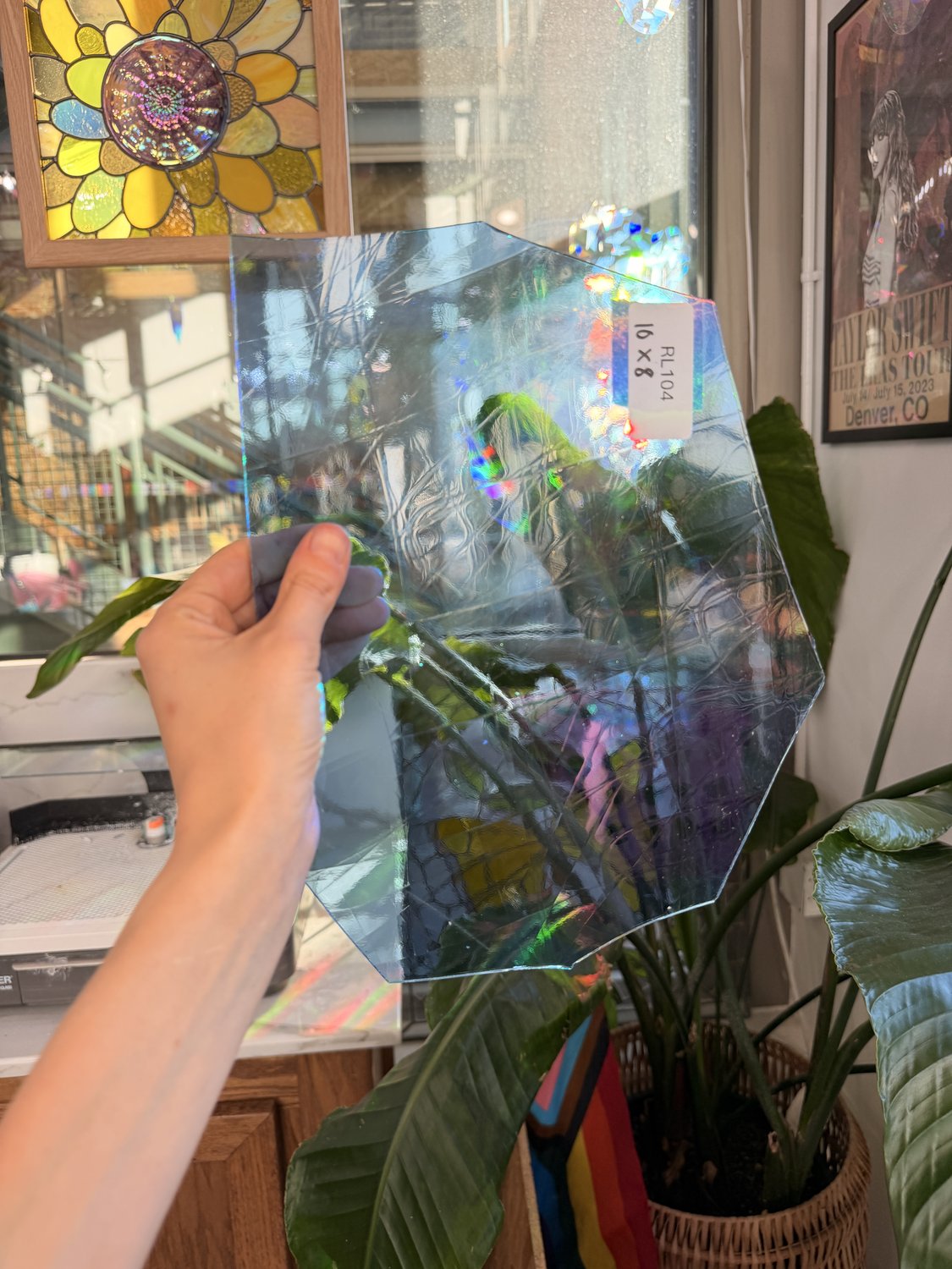 Light Blue Transparent Vintage Spectrum Artique Sheet Glass