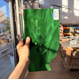 Medium Green White Wispy Spectrum Sheet Glass