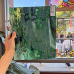 Dark Green Mixed Mottled Sheet Glass