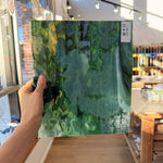 Dark Green Mixed Mottled Sheet Glass