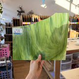 Green Mixed Wispy Wissmach Sheet Glass