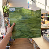 Green White Wispy Vintage Spectrum Sheet Glass