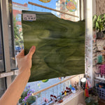 Green White Wispy Vintage Spectrum Sheet Glass