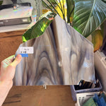 Dark Brown White Mixed Wispy Opal Oceanside Sheet Glass