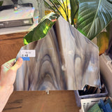Dark Brown White Mixed Wispy Opal Oceanside Sheet Glass