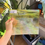 Yellow Transparent Mixed Wispy Kokomo Sheet Glass