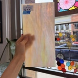 Golden Amber Wispy Wissmach Sheet Glass