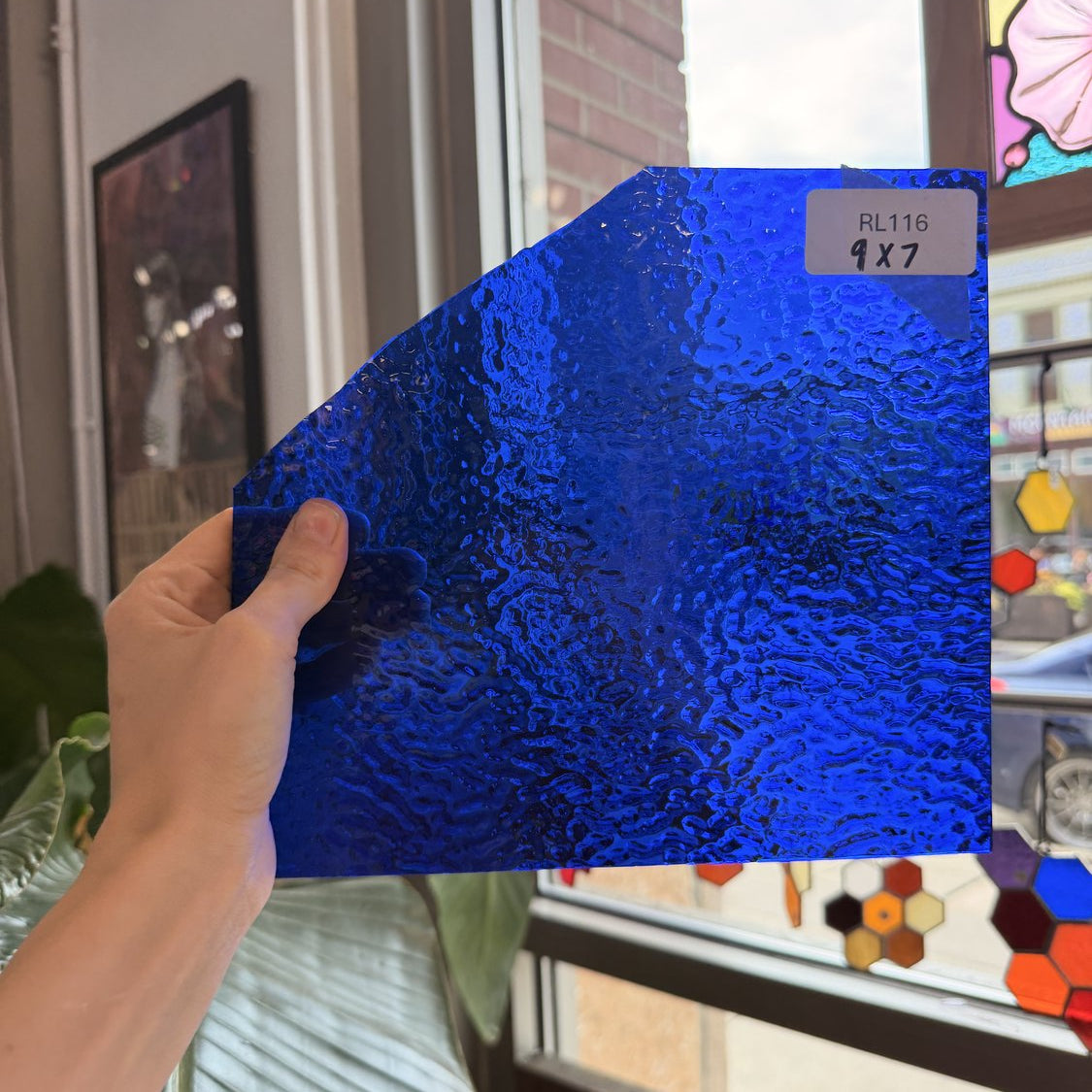 Cobalt Blue Ripple Wissmach Sheet Glass