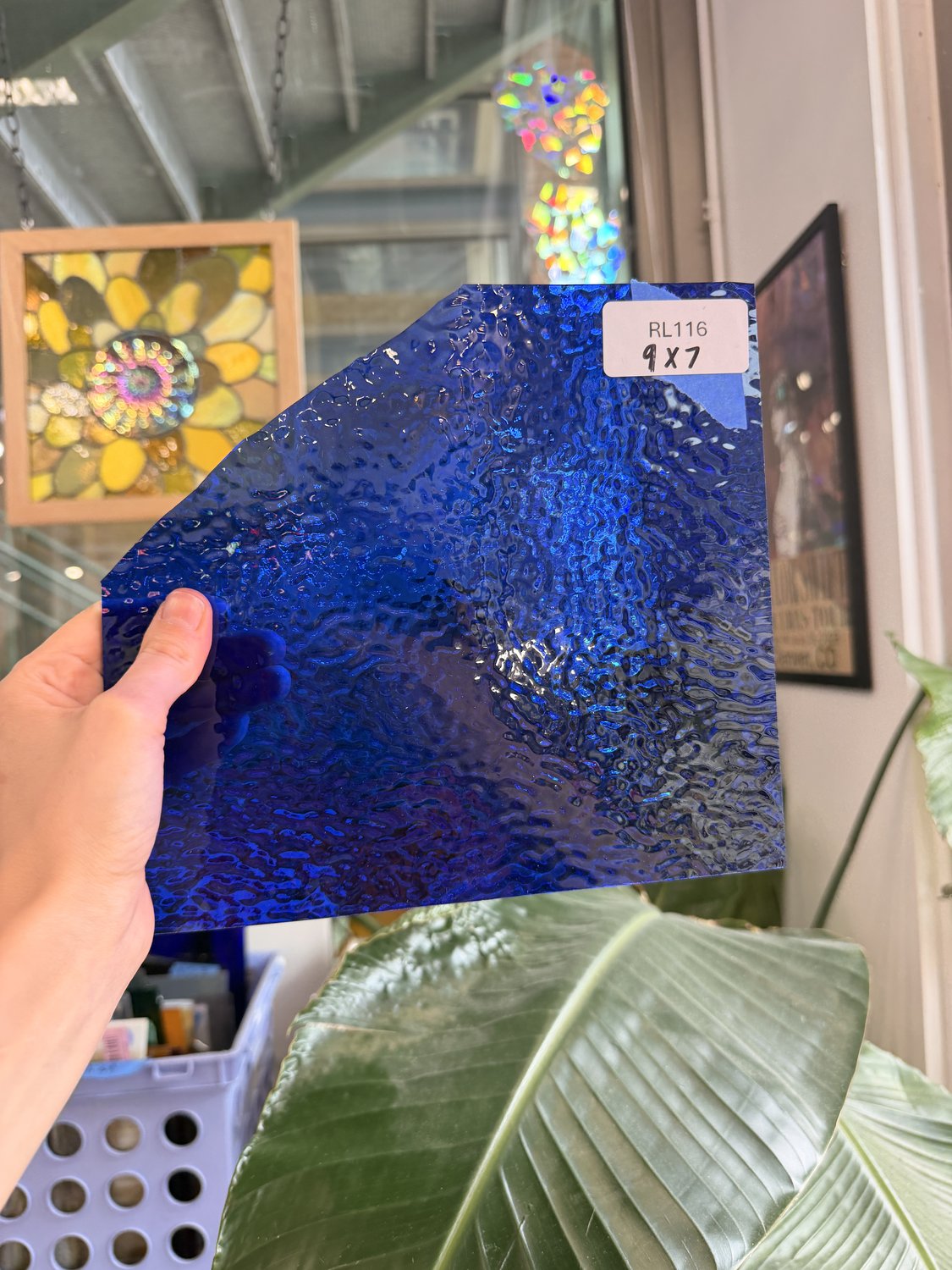 Cobalt Blue Ripple Wissmach Sheet Glass – RL116