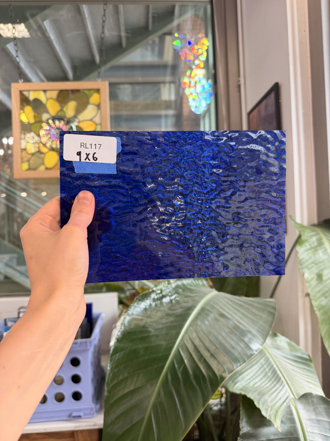 Cobalt Blue Ripple Wissmach Sheet Glass – RL117