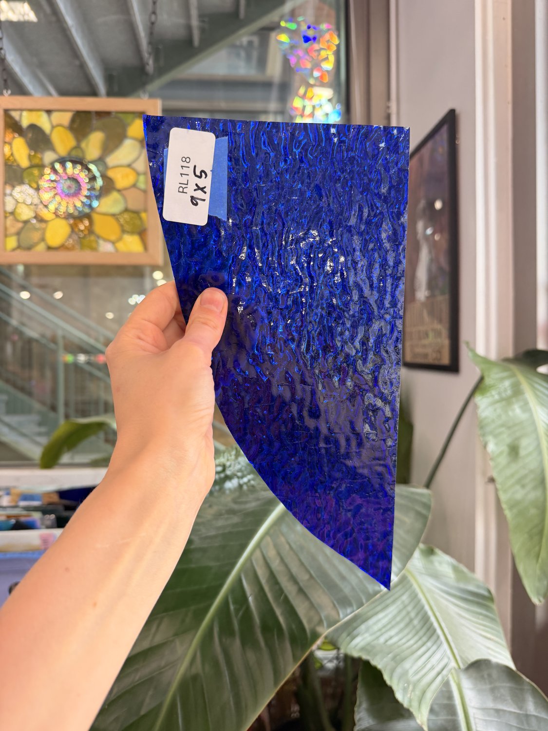 Cobalt Blue Ripple Wissmach Sheet Glass – RL118